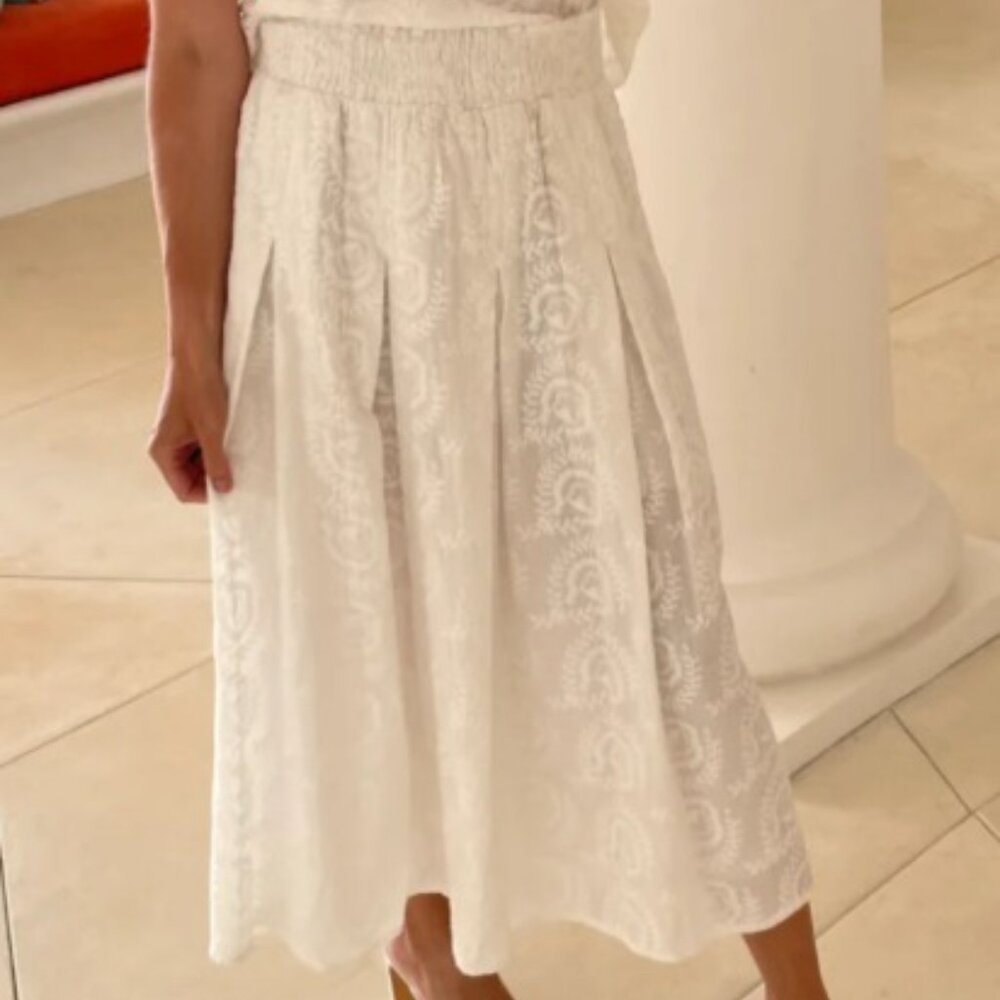 Buru Midi Smocked Skirt in Large